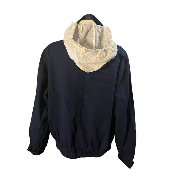 Vintage Eagles Ridge Jacket Men’s M Navy Blue Windbreaker Hooded - Picture 3 of 10